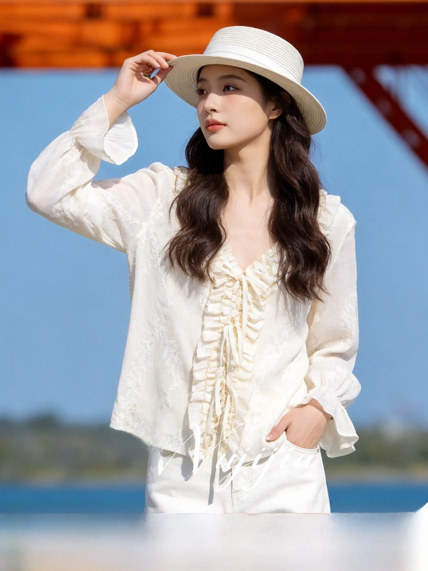 

Spring 2026 plus Size Women's irt V-Ne Long Sve with Pleated Design Polyester Fiber Regular Length Single Button Closure