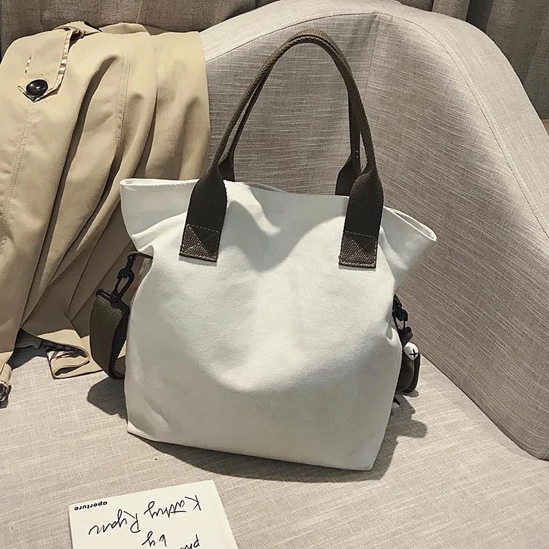 Sac messager en toile multi-poches pour femme, sac à provisions portable, grande capacité, smartphone, poète, nouveau