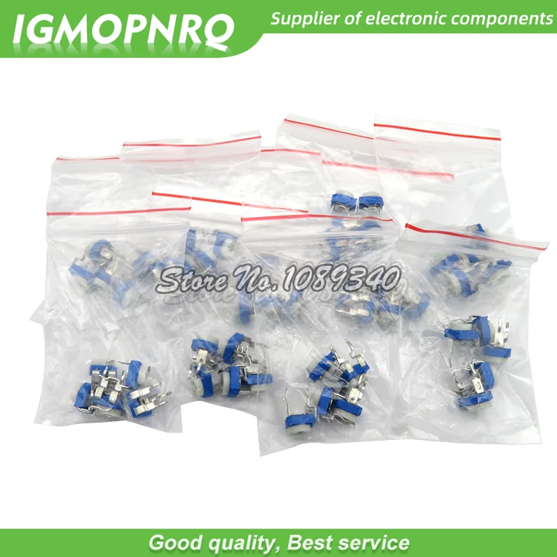 13value*5PCS=65PCS RM065 Potentiometer Adjustable resistor 100/200/500/1K/2K/5K/10K/20K/50K/100K/200K/500K/1M Potentiometer kit