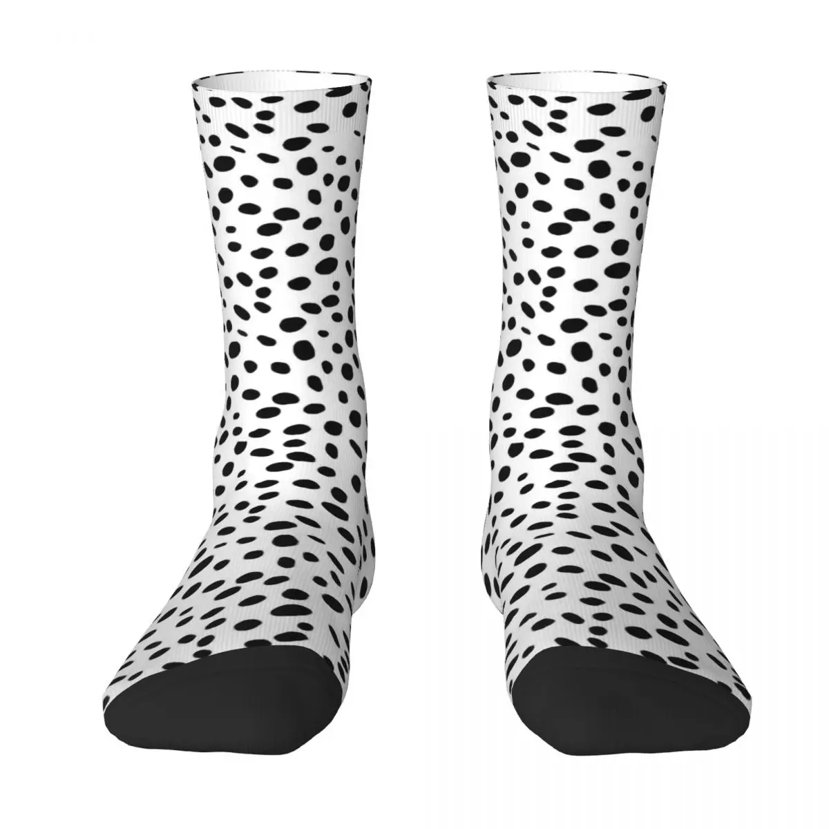 Dalmatian Dog Print Stockings Women Black Spotted Socks Soft Novelty Socks Spring Running Sports Non Skid Custom Socks Gift Idea