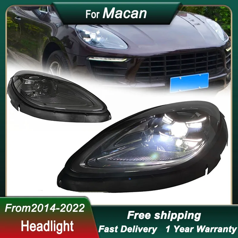 Car Head lamp for Porsche Macan 14-22 new style full LED Headlight DRL Dynamic Signal Head Lamp Bi Xenon Beam Headlamp Accembly