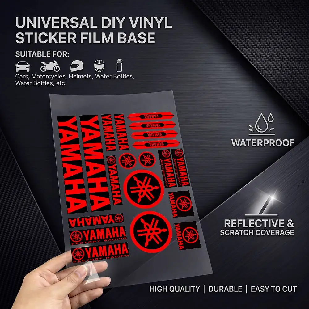 FOR YAHAMA High Visibility Reflective Waterproof Decal Scratch Hide Sticker Fit Car Motorcycle Helmet Refrigerator