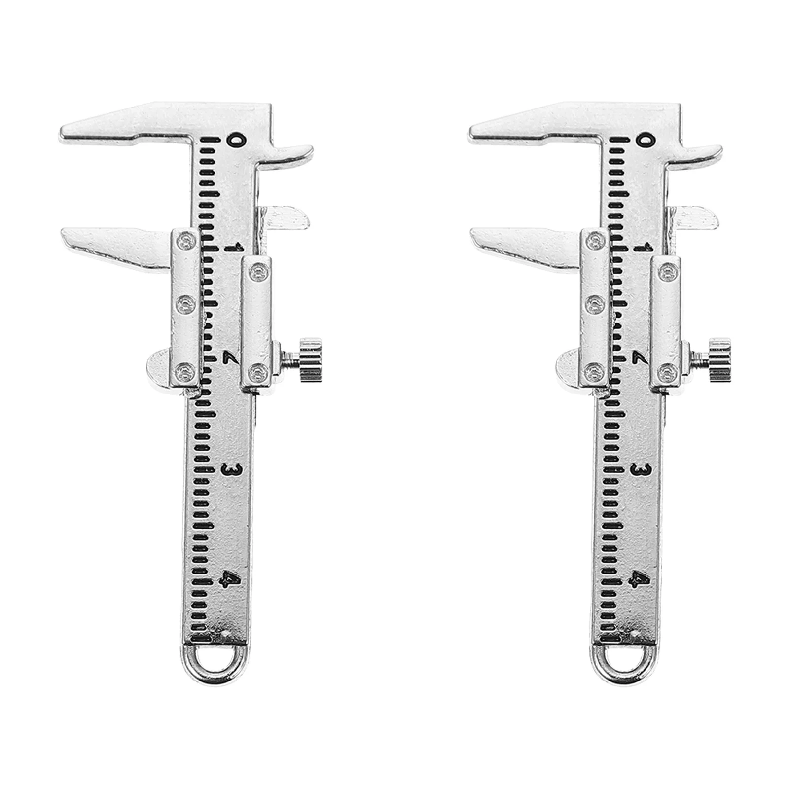 Mini pied à coulisse en alliage de Zinc, 2 pièces, décor Portable pour Mini maison, accessoires de bricolage, fournitures d'étude, petit outil de mesure