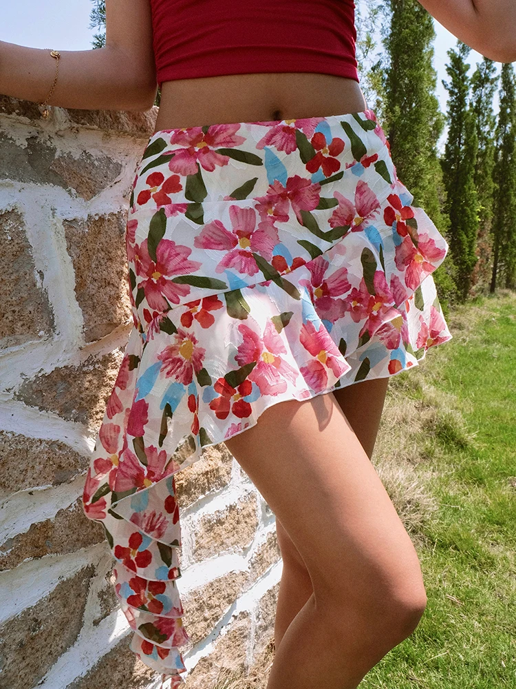 

Женская летняя юбка ITSNIKAR с цветочным принтом, асимметричного кроя, облегающая, для повседневной носки, короткая, для офиса