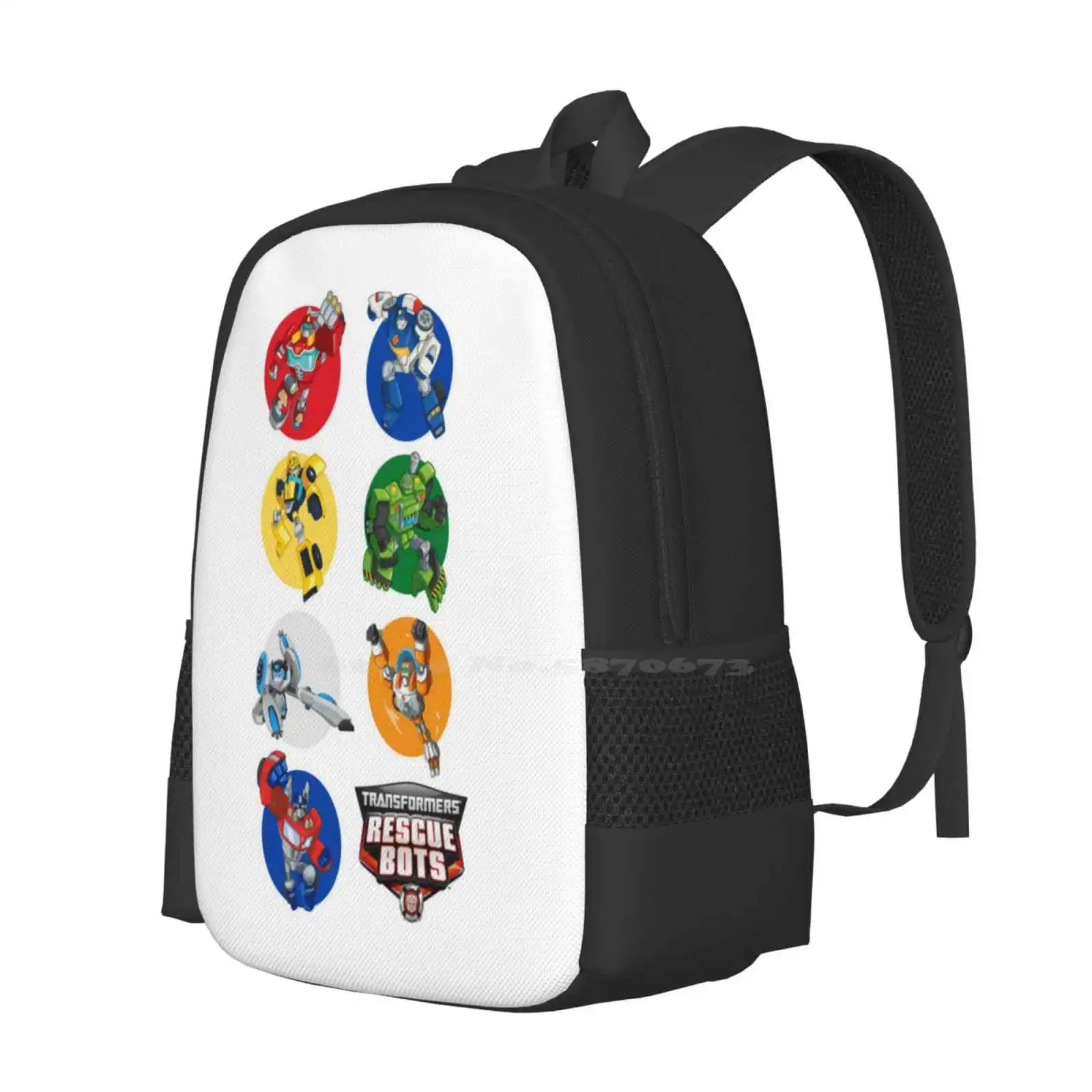 Full Line Up Rescue Bots Hot Sale Schoolbag Backpack Fashion Bags Rescue Bots