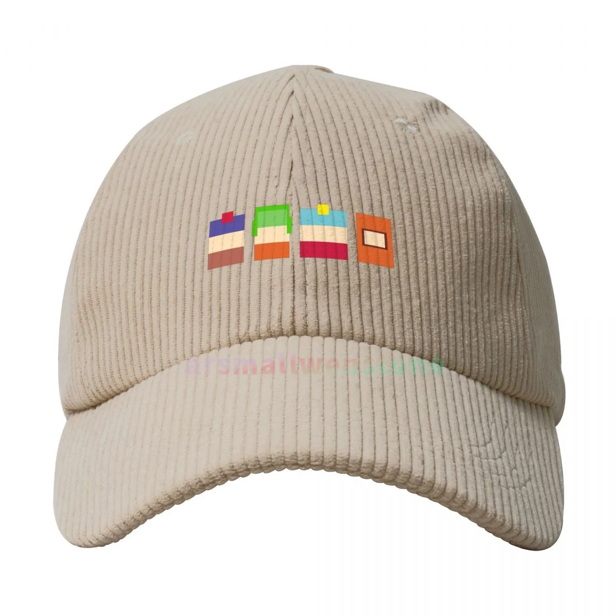 Southpark Boys Pixel Art Corduroy Baseball Cap New Cotton Solid Color Sunhat Sport Snapback Caps Autumn Warm Fashion