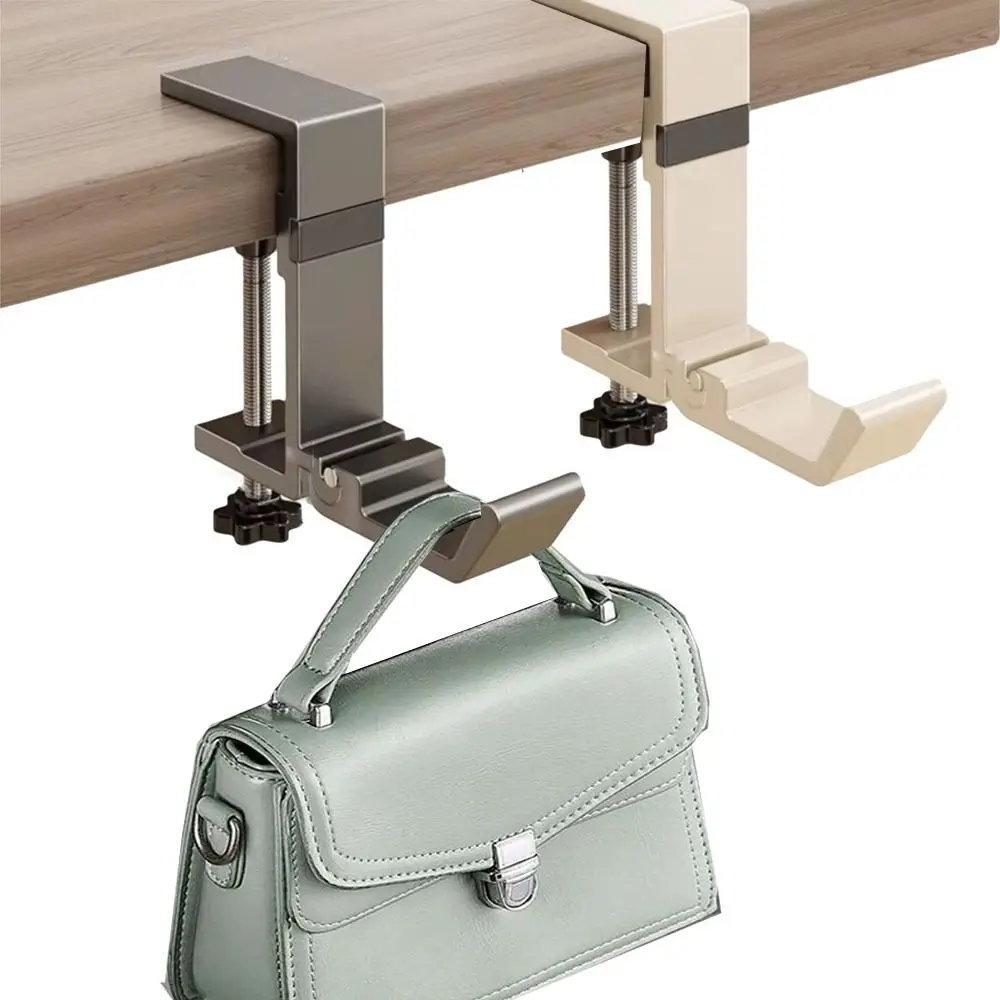 

Adjustable Desk Edge Bag Hook Foldable Punch-free Desk Headset Hanger Multi-functional Space Saving Headphone Organizer Home