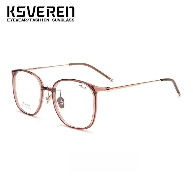 패션 초경량 독서 안경 레트로 타원형 티타늄 투명 안경 처방 안경 프레임 남성 여성을위한