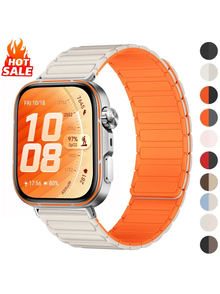 Magnetisches Silikonarmband für Huawei Watch Fit 4Pro 5Pro Smartwatch Armband für Huawei Watch Fit 3 4 5 Sport Weiches Band