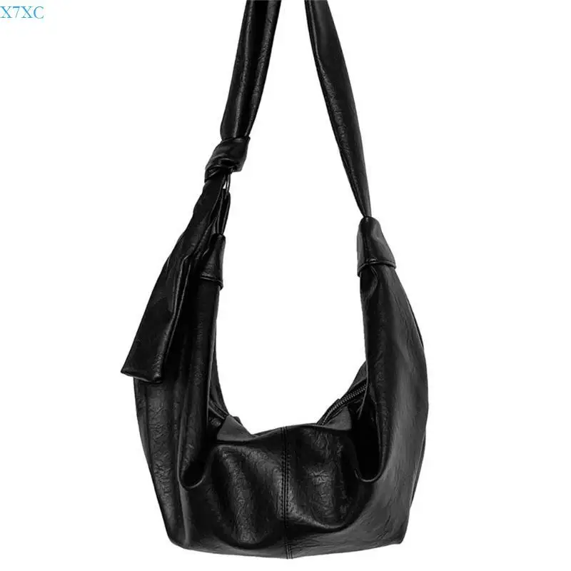 X7XC Womens Bag Large Capacity Shoulder Bag Dumplings Bag PU Leather Crossbody Bag