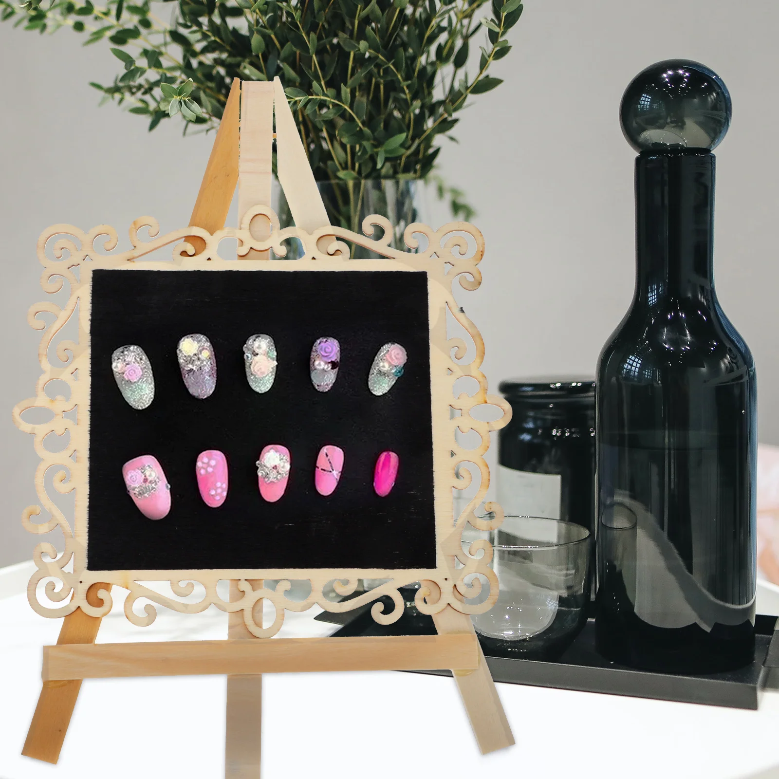 

Nail Tools for Art Display Stand Manicure Displaying Board Plate Accessories Showing