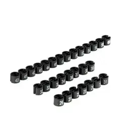 Plastic Black Size Circle For Coat Hanger Sizer Marker Ring Garment Pants Size Number Beads Clip Buckle Size Snap Number Cube