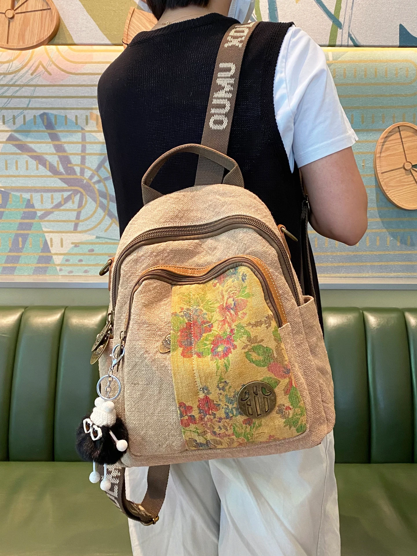 Casual Women's Backpack Retro Floral Print Mochilas Mujer Female Shoulder Bag  Trend 2025 Brand Sac A Dos Femme