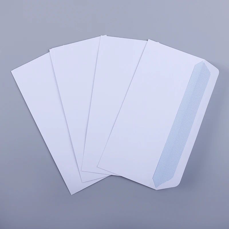 custom.10 Security White Business Envelope with Gummed Closure and 24lb Paper