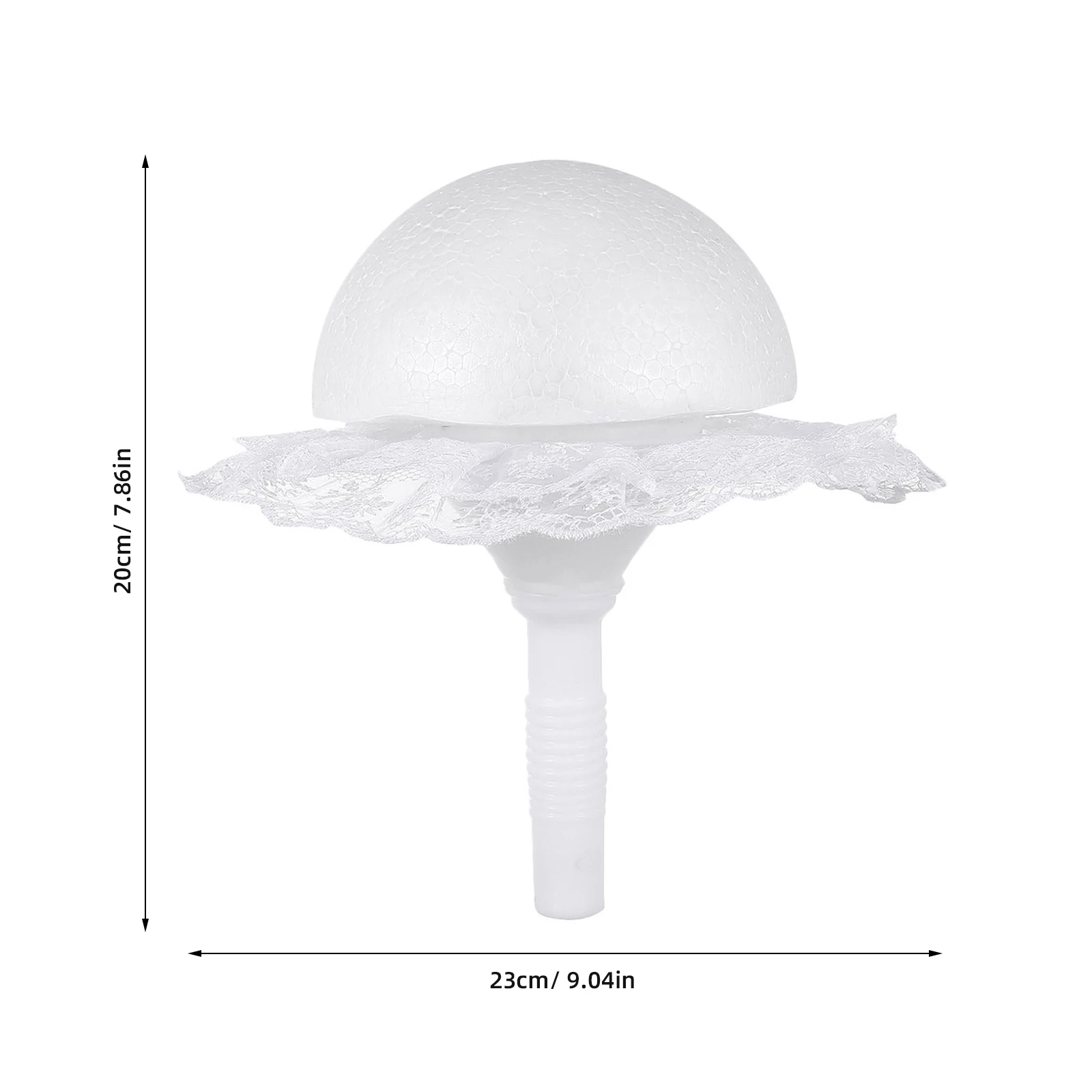 

1 set 10 Hemispherical Bases White Flower Bouquet Holder Lace Edge DIY Bridal Bouquet Holder Wedding 10cm Size