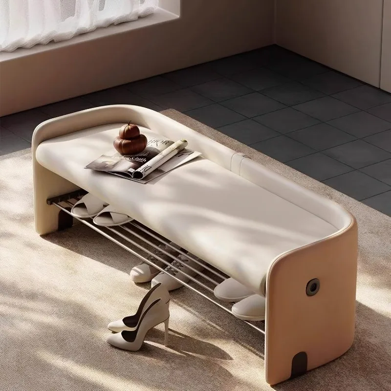 Floor Storage Shoes Changing Stool Makeup Entryway Wooden Metal Shoes Changing Stool Shelving Modern Taburete Luxury Furniture