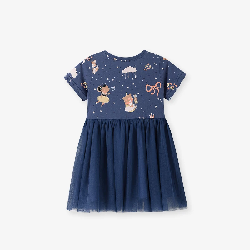 TUONXYE Kleidung für Neugeborene Mädchen Netzkleid Tier Bär und Hase Kinderkleider für Mädchen Partykleider – Detail 4