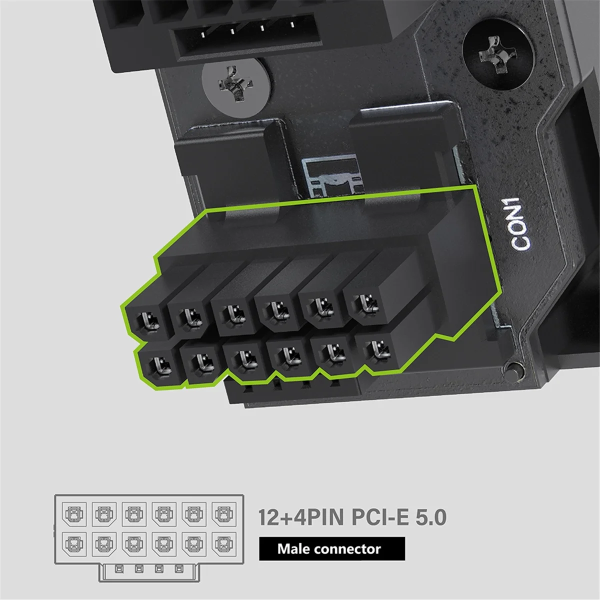 ATX3.0 12VHPWR 12+4 16Pin PCIe5.0 450W Power Supply Cable Adapter 180 Degree Connectors for RTX 4090 4080 4070,White STD