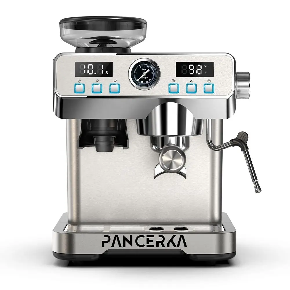 

Professional 20 Bar Home Espresso Machine with Coffee Bean Grinder, Cappuccino Espresso Coffee Machine Factory Customized