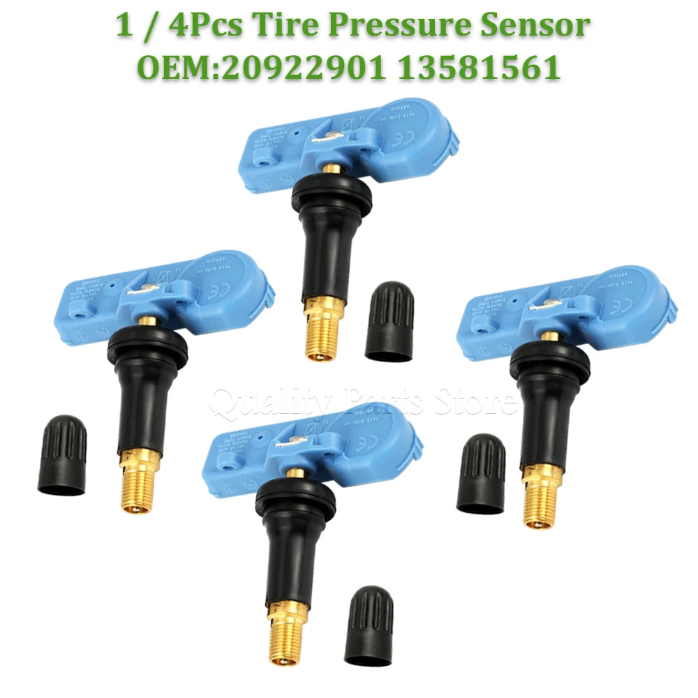 New For Cadillac Escalade Chevrolet Cruze Malibu GMC Opel TPMS 433MHZ Tire Pressure Sensor 1/4Pcs 22853740 20922901 13581561