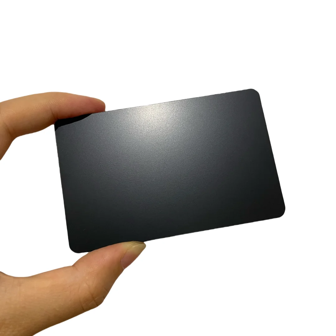 Customized inquiry Custom Brush Finish Plain Blank Metal Card rainbow Color for Laser Engraving