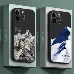 Phone Case for Google Pixel 7 Pro 6a 7a 6 Pro 8 Pro Cover Funda snow mountain Black Soft