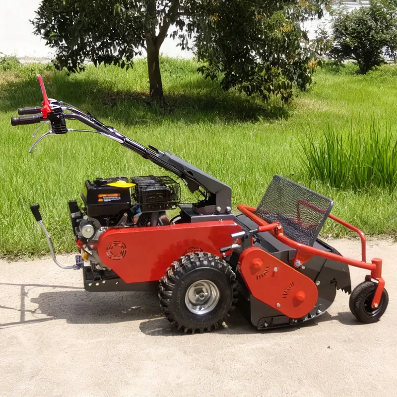 CE Certified 9hp Powered Lawn Mower Spin Blade Walk-On Self-Propelled Tractor for Grassland Mowing And Greening