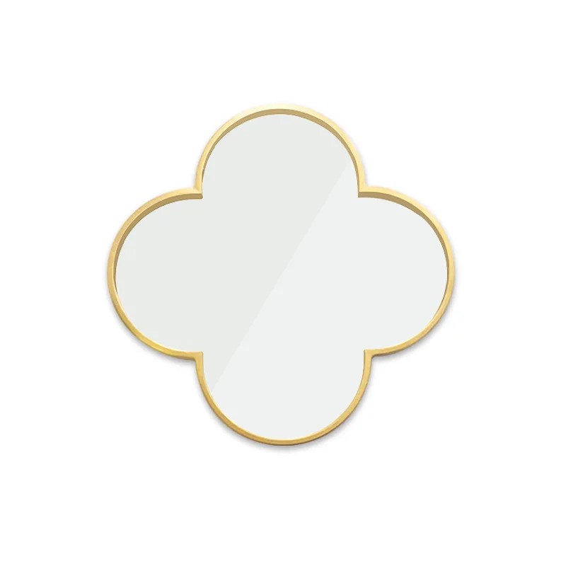 

Креативное зеркало для ванной комнаты с четырьмя лепестками клевера в форме цветка сливы, простое зеркало для спальни, подвесное зеркало