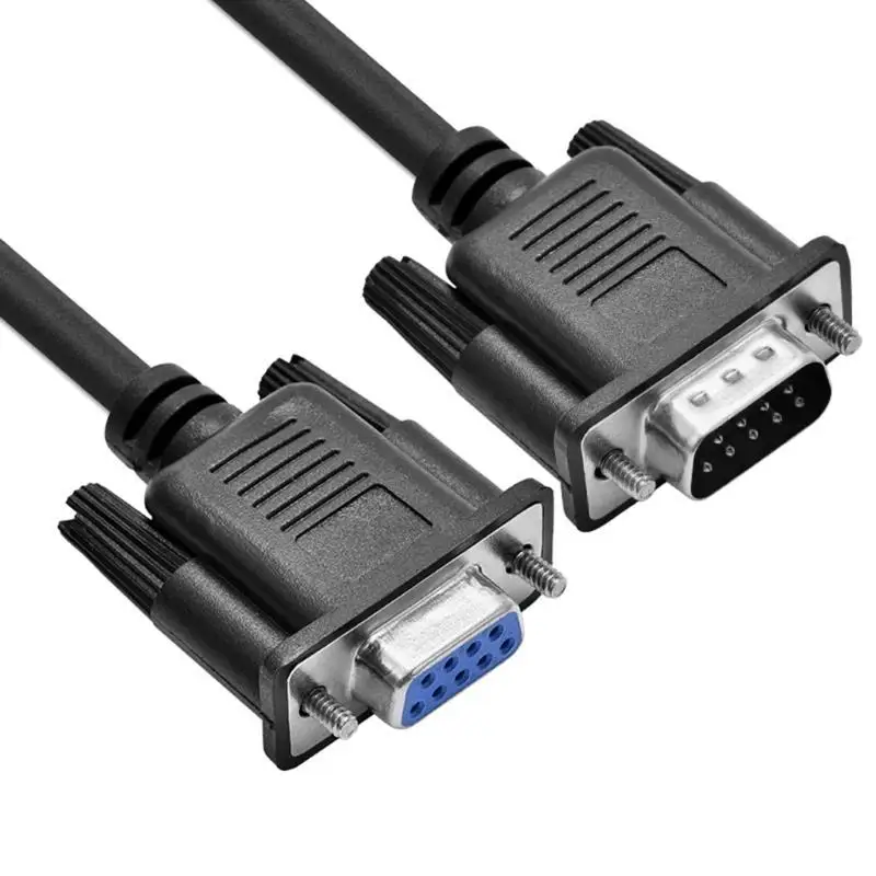 652F RS232 DB9P D-Sub 9pin Female To Male Adapter For Computer Printer Console Cable