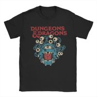 Men's T-Shirts Dungeon Dragon DnD Vintage 100% Cotton Tee Shirt Short Sleeve  T Shirts Crew Neck Clothing Gift Idea