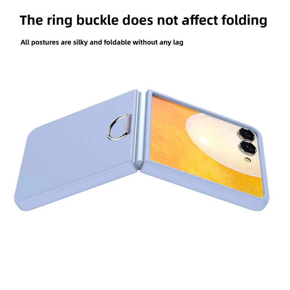 Für Samsung Z Flip 7 Ring Halter Fall Einfarbig Schlank Matte PC Telefon Abdeckung für Samsung Galaxy Z Flip 7 6 5 4 3 Flip7 Flip6 7FE