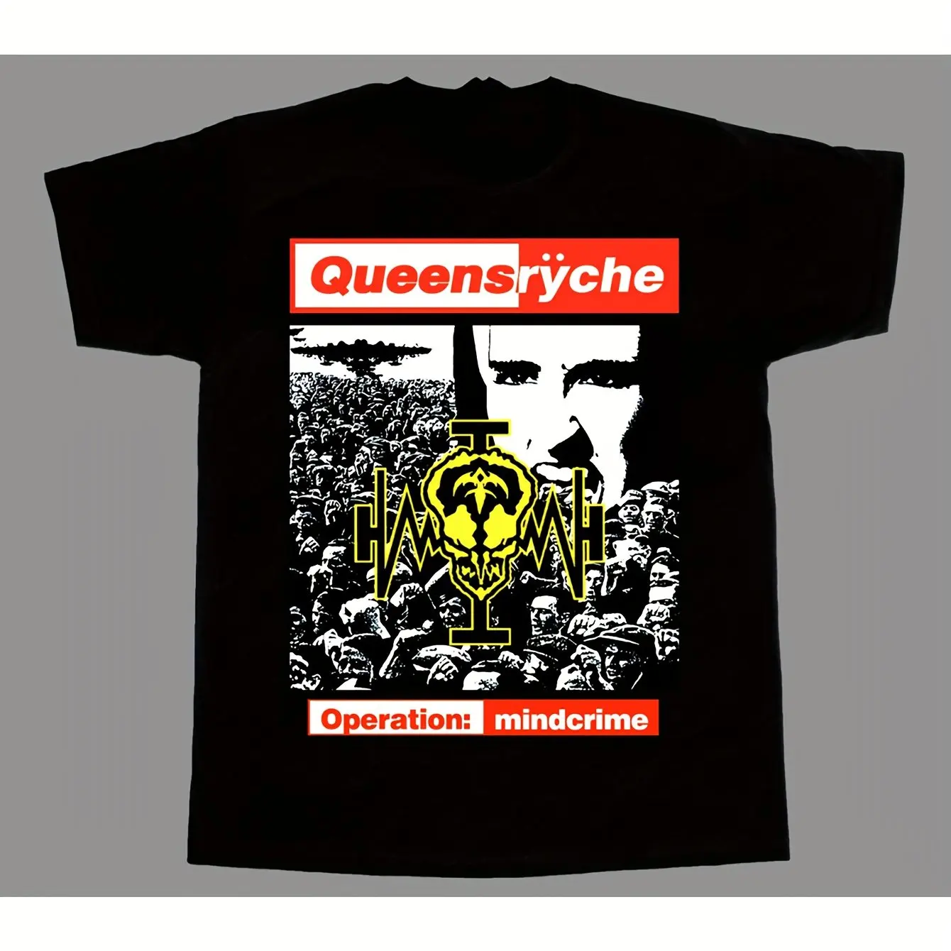 QUEENSRYCHE OPERATION MINDCRIME'88 T-SHIRT Cotton Men's T-Shirt Graphic Short Sleeve Shirt Unisex Men Women Summer