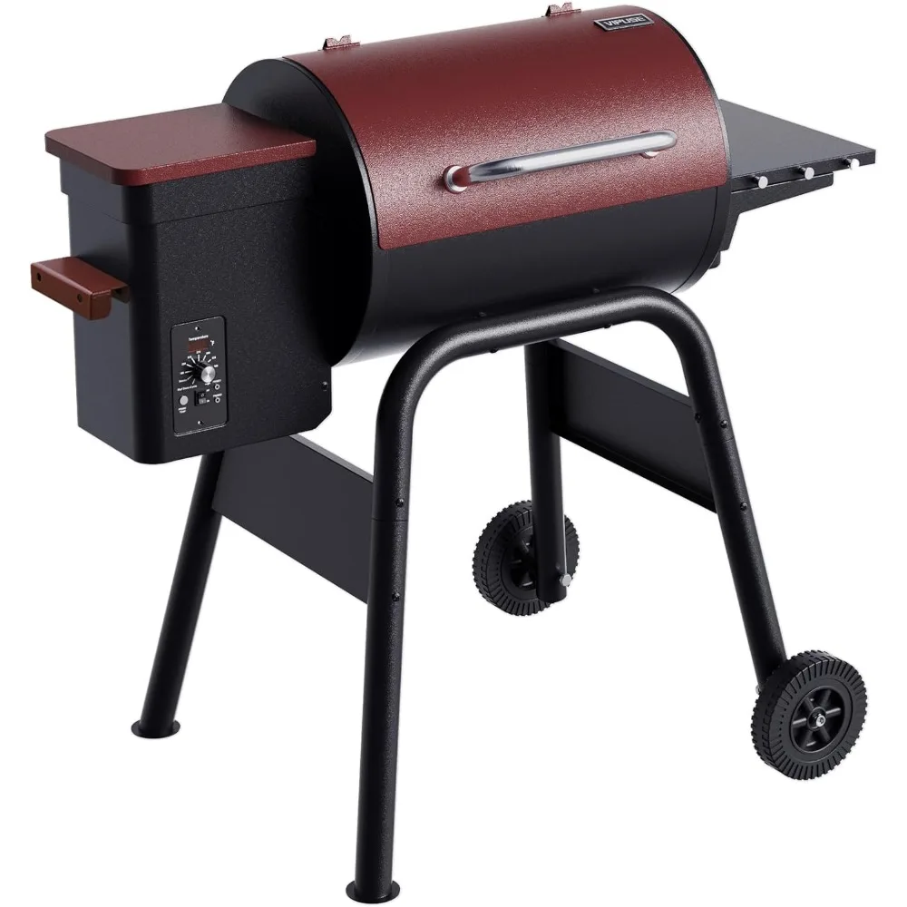 

Outdoor Backyard Electric Wood Pellet BBQ Grill with Automatic Feed and PID Temperature Control, 18-Inch