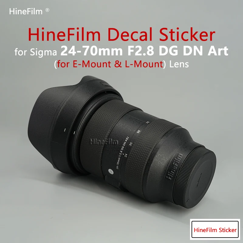 Hinefilm Lens Skin for Sigma 24-70 F2.8 Gen1 E / L Mount Lens Sticker 24 70 f2.8 skin Protector 2470ART Wrap Cover 24-70f2.8