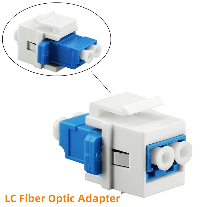 LC Fiber Optic Adapter LC to LC F/F Keystone Coupler For Wall Plates Patch Panels Surface Mount Boxes