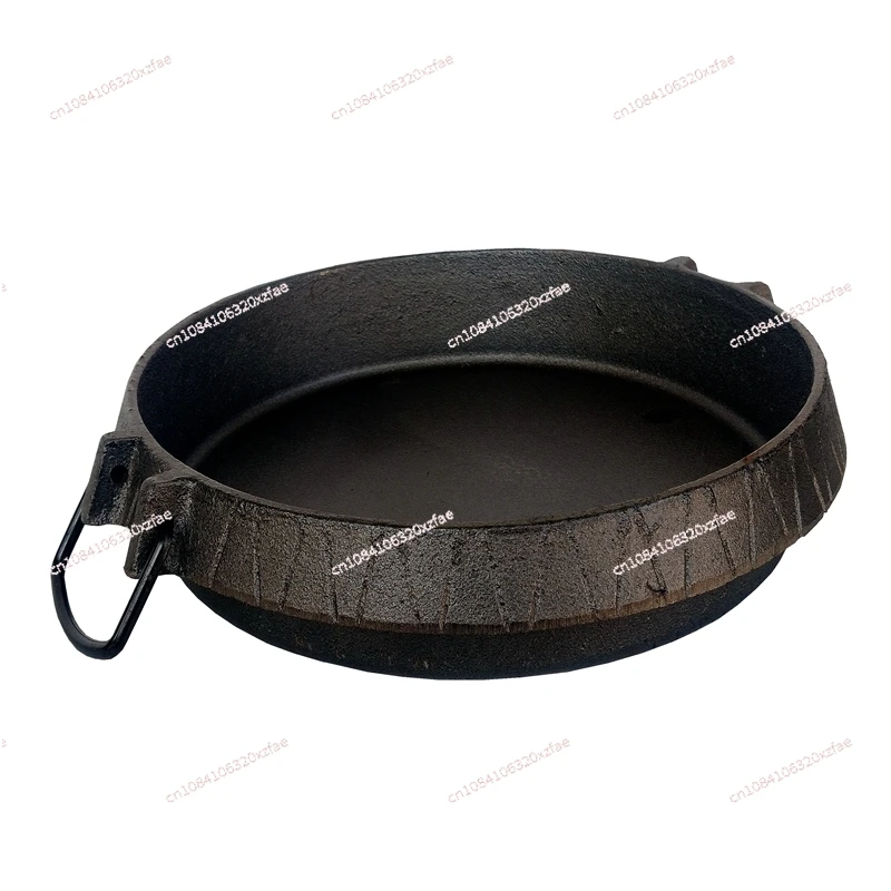 Pure cast iron soup hot pull pot raw iron stew pot multi-purpose barbecue plate