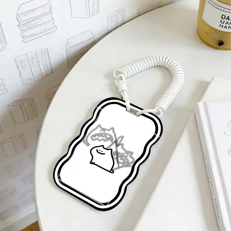 Card Protection Cover for Photo Protector Kpop Photocard Holder Student Bus/Meal Card Protection Case Stretchable Spring Cord