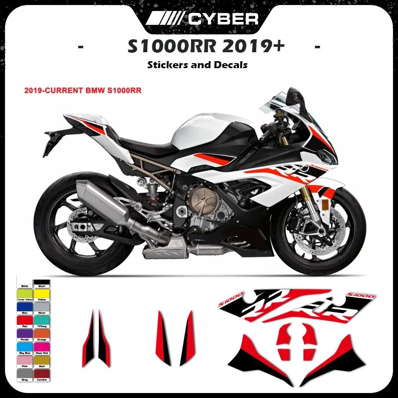 Motorcycle Fairing Full Car Shell Protection Custom Sticker Decal 19 20 21 22 23 24 New For BMW S1000RR S1000 RR 2019-2024