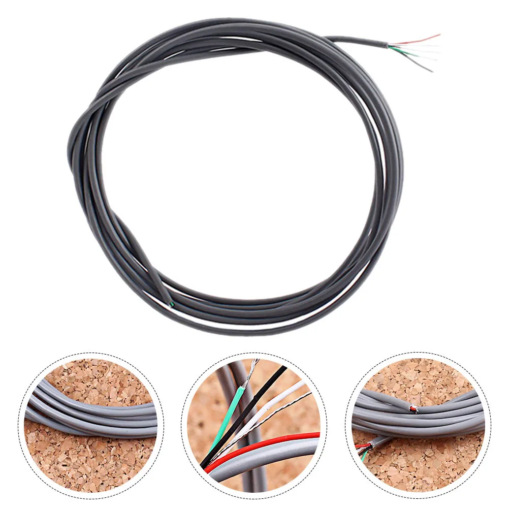 

3 Meter 5-Conductor Guitar Shielded Wire Pickup Cable For Noise Reduction Long Wiring Runs High Purity Copper Insulated Heat