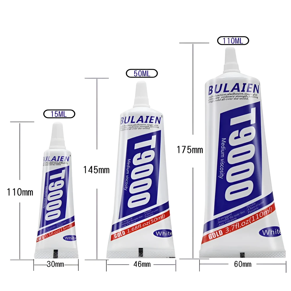15ML 50ML 110ML Bulaien T9000 Clear Contact Repairกาวอะคริลิคที่เป็นมิตรกาวPrecision Applicatorเคล็ดลับกาว