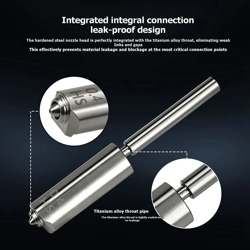 DT21 10Pcs 0.4mm Nozzle for Anycubic Kobra S1 Max Hotend Replacement Bimetallic Quick Install 3D Printer Parts
