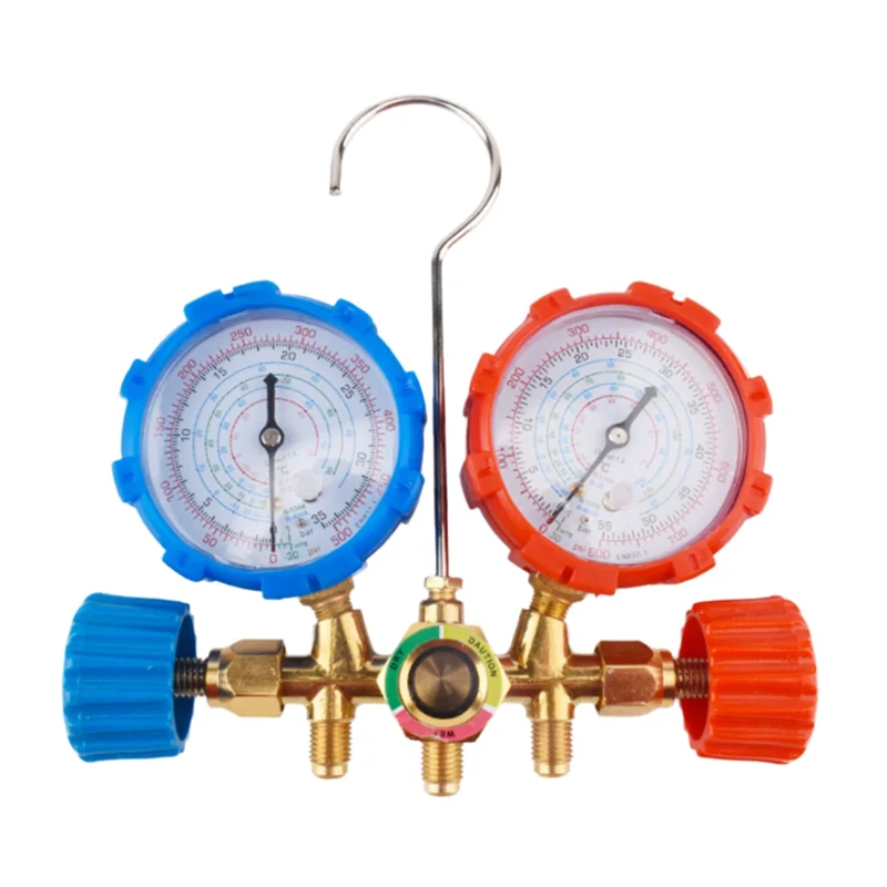 AS60-R134A Fluoride Table Snow Pressure Gauge AC Manifold Gauge Set R134A Fluoride Table Snow Pressure Gauge Kit