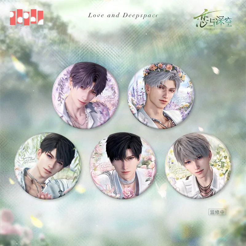 Pre-sale Official Love and Deepspace Xavier Caleb Sylus Rafayel Zayne Badge Brooch Pins spring and flowers valleydream Anime Gam