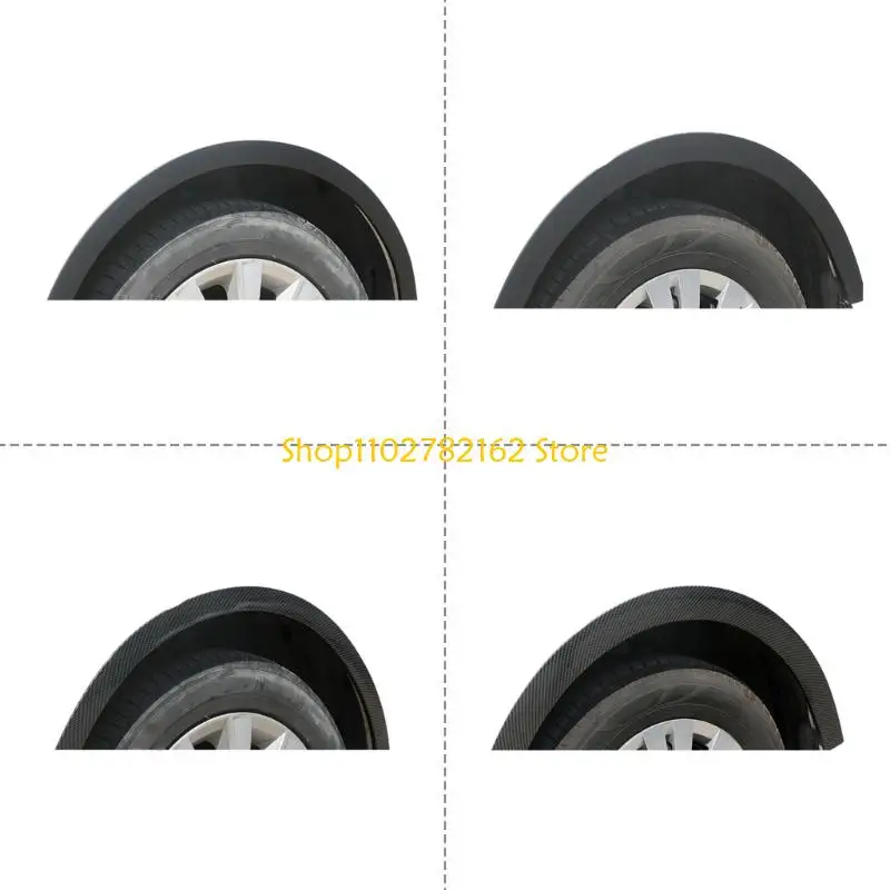 

547B Carbon Fiber Look Wheel Eyebrow Arch Protector Adhesive Rubber Strips Prevents Paint Damage From Impacts