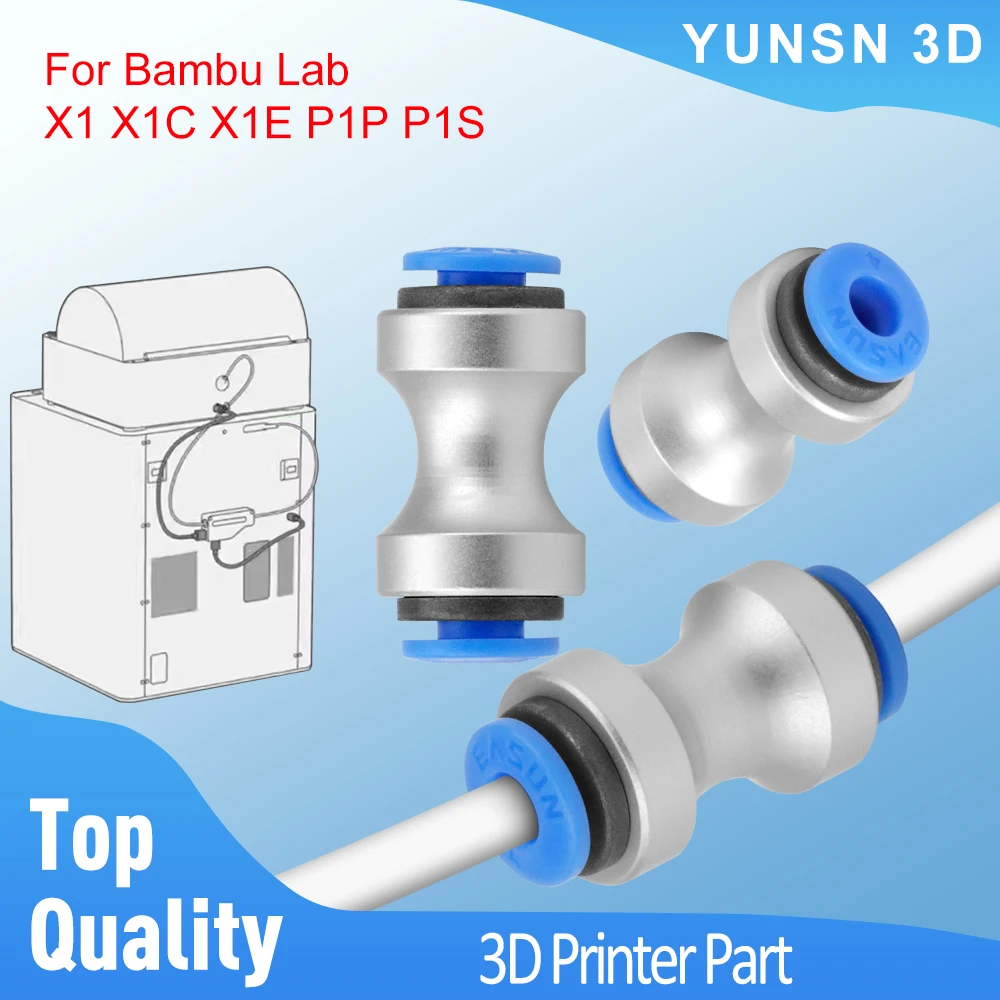 

Пневматический разъем трубки из ПТФЭ для Bambu Lab X1 X1C X1E P1P P1S, экструдер нити для 3D-принтера Bambulab, аксессуар для 3D-печати