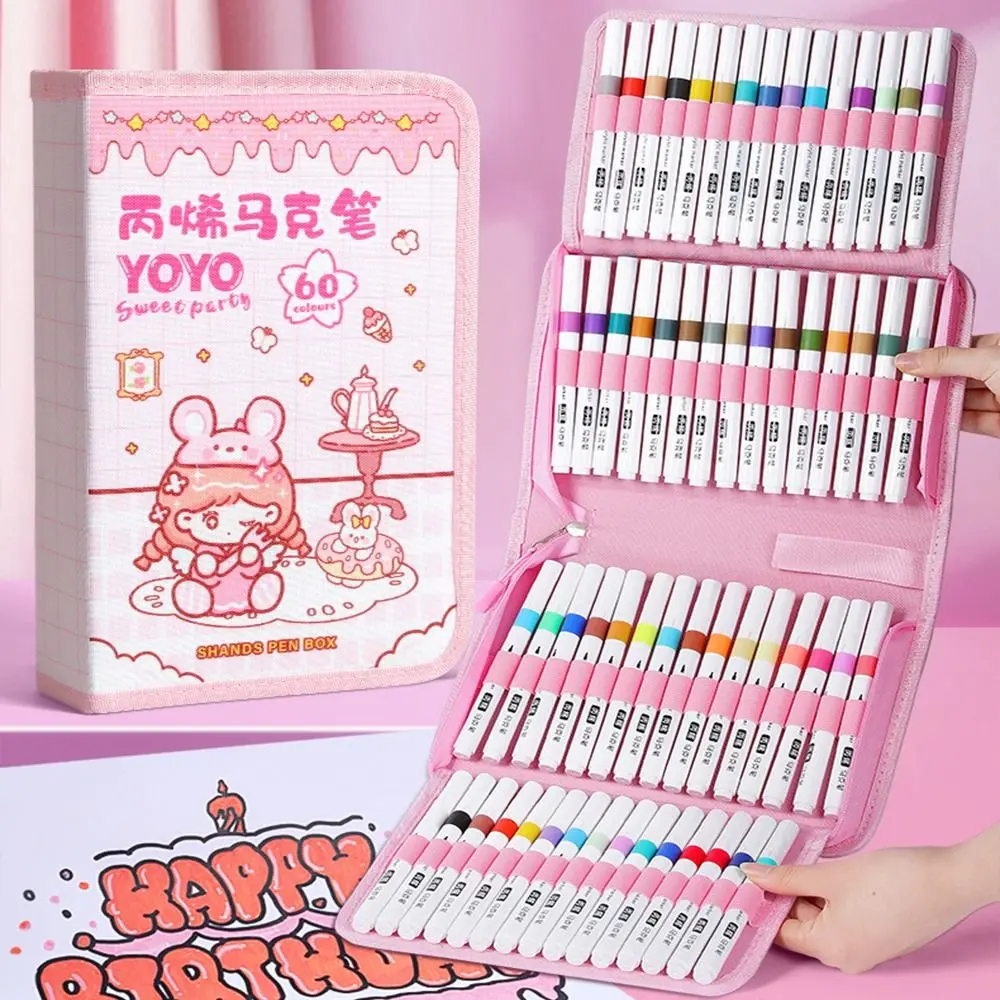 

Складная сумка для хранения художественных маркеров, Портативная сумка большой емкости для карандашей, органайзер для маркеров для ручек на молнии, мешочек для маркеров, канцелярские принадлежности