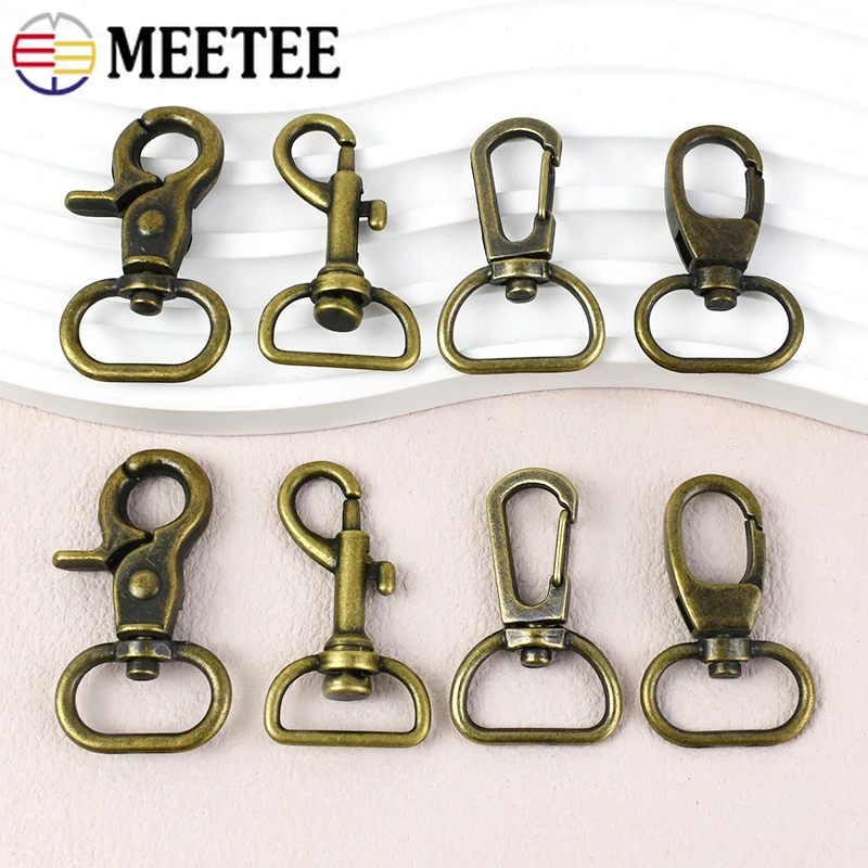 

2-10Pcs 25mm Bronze Metal Bag Strap Buckles Keychain Swivel Lobster Clasp Cilp Hanger Snap Hook Carabiner Hardware Accessories