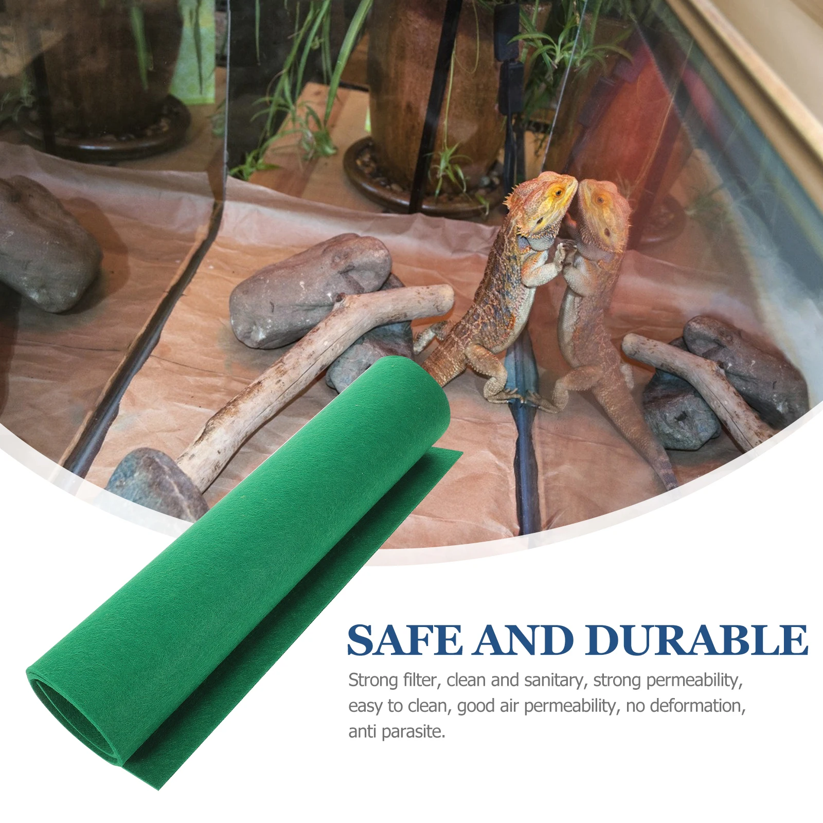 

Premium Reptile Carpet Coconut Fiber Mat Substrate Absorbent Breathable Floor Tortoise Lizard Gecko Bed Supplies Comfortable
