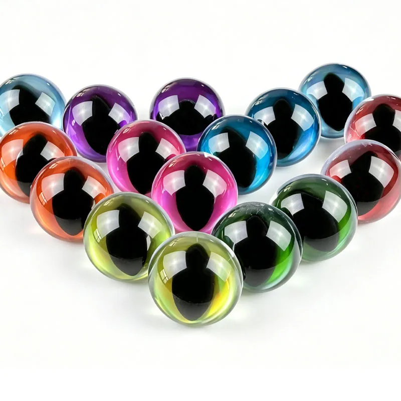 16Pcs Toy Eye Accessories Cat Eyes Vertical Eyes Laser Iridescent Safety Eye Set Plastic Crochet Safety Eyes Crochet Enthusiasts Gift Halloween Decoration Plush Toy Crafts 12-25mm