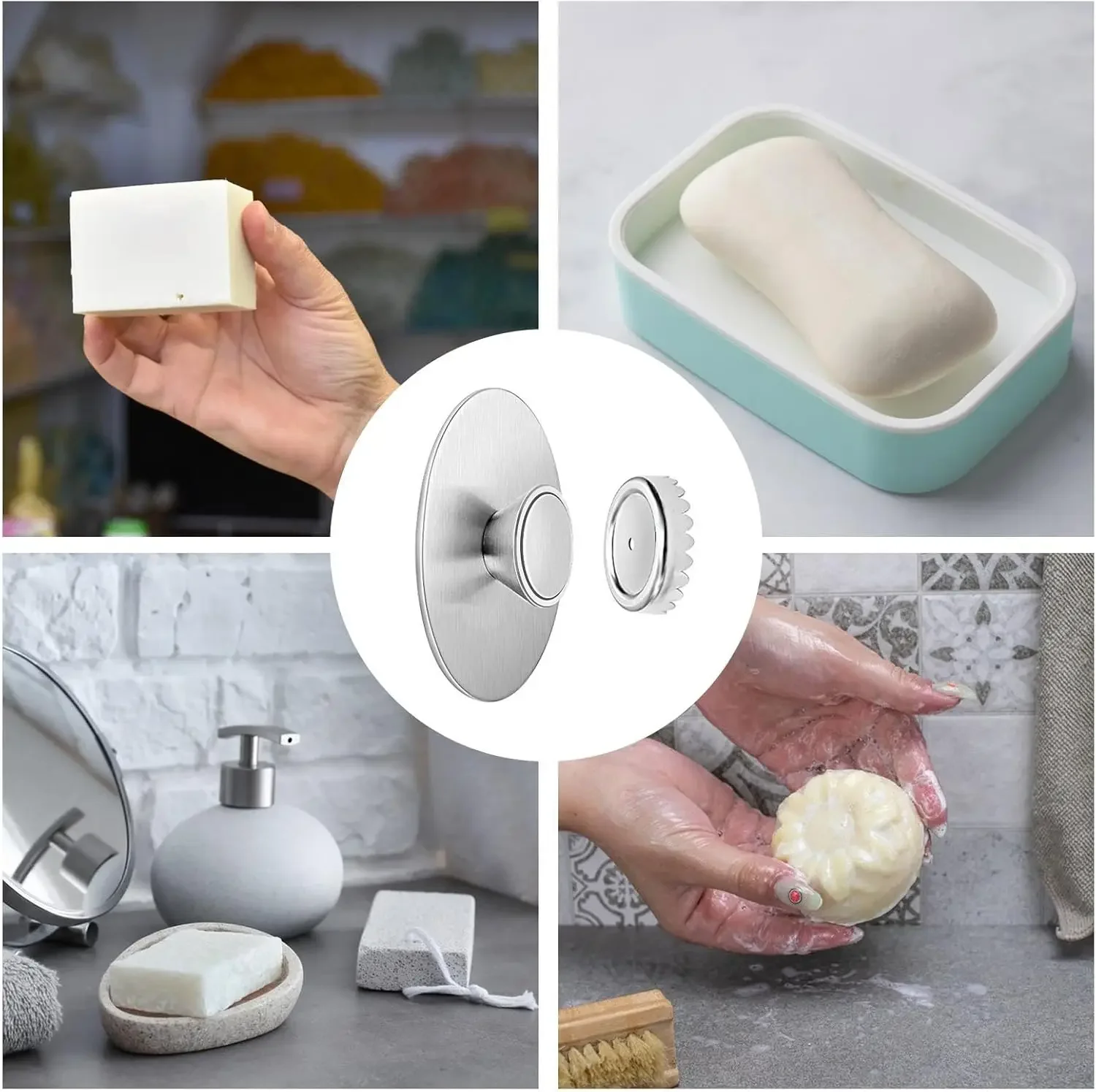 Bathroom Magnet Soap Holder Does Not Punch Soap Sucker Put Soap Holder Wall-mounted Magnetic Creative Draining Soap Box Shelf